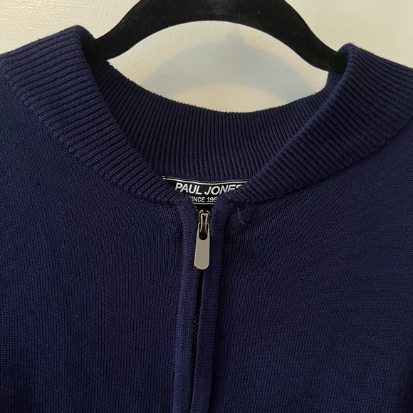 Paul Jones Zip Up Navy Jacket - Picture 2 of 6